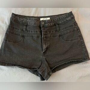 Refuge Women's Charcoal High Waist Shorts size 12 faded look